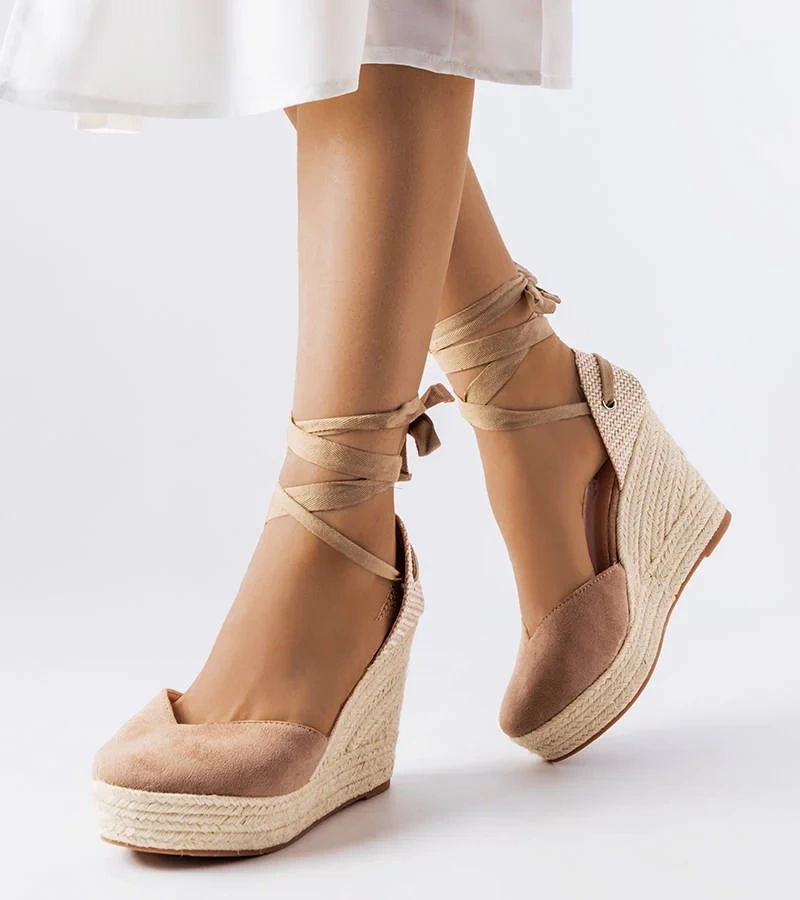 Espadrile maro Dubois pe tocuri