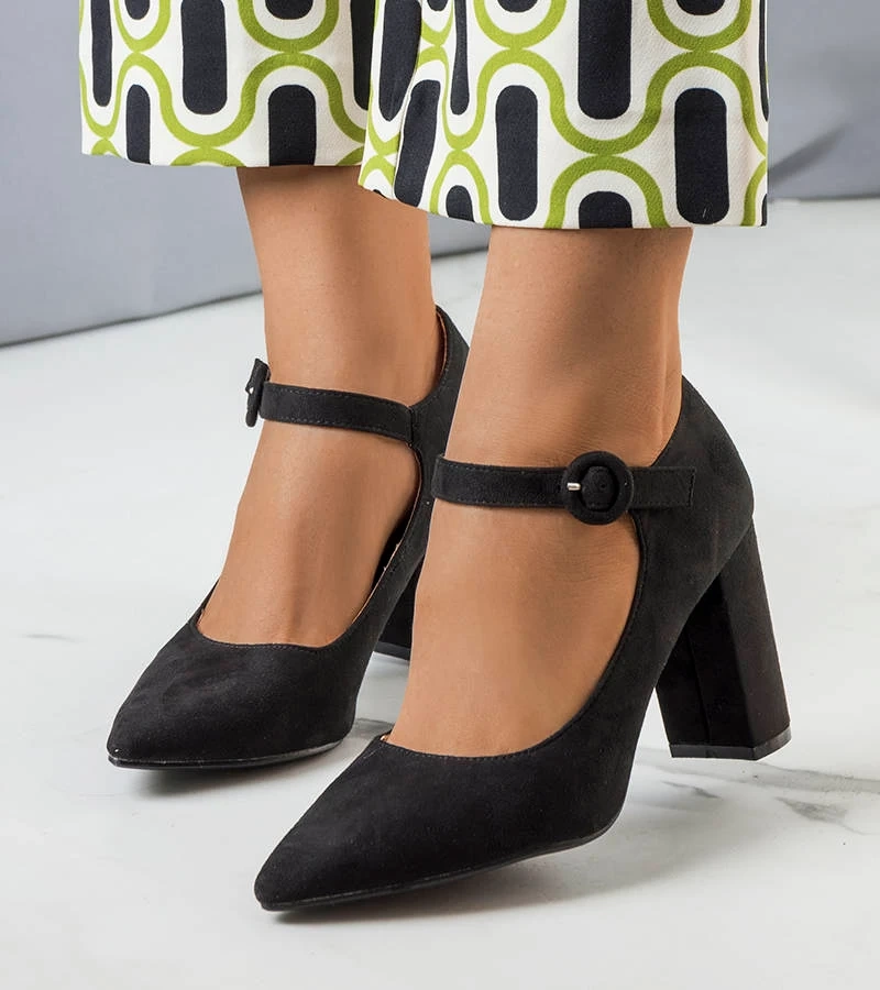 Pantofi stiletto Keller negri