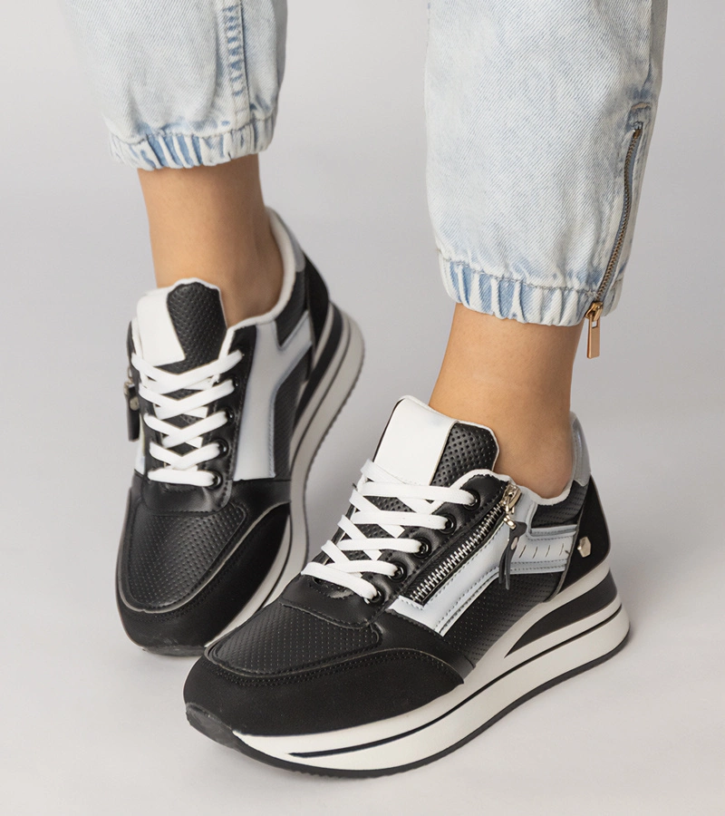 Adidași albi cu inimă roșie Lerisol