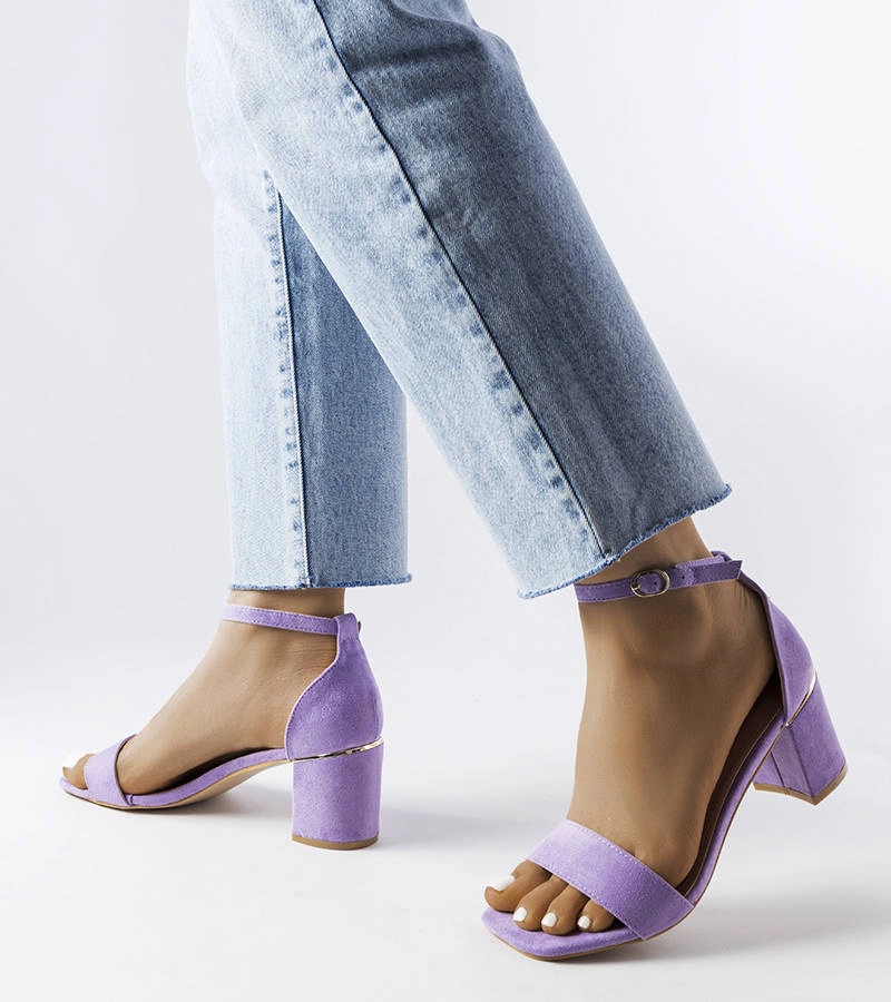 Sandale stiletto joase Dara mov