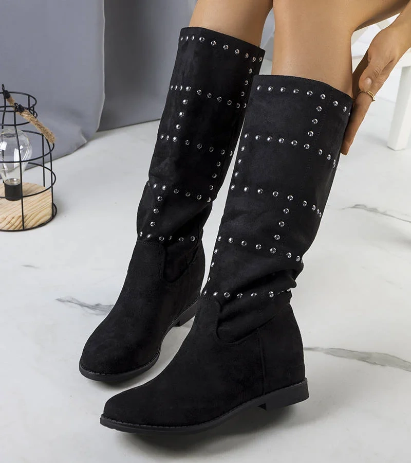 Cizme Mercato negre cu platformă