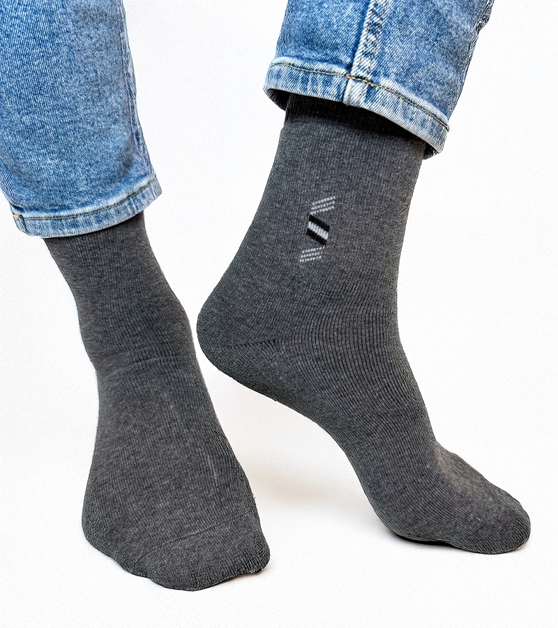 Șosete calde alb-negru Sella