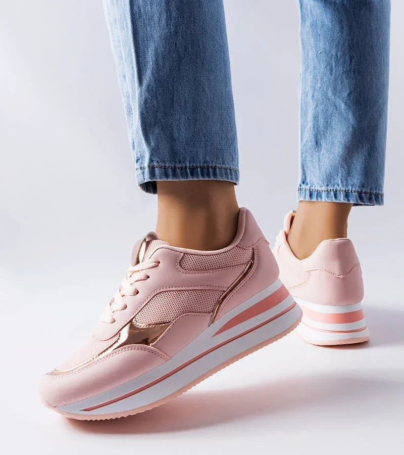 Adidași roz cu talpă groasă Ethel