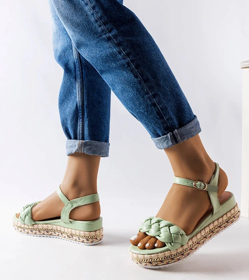 Sandale cu platformă Green Katrin