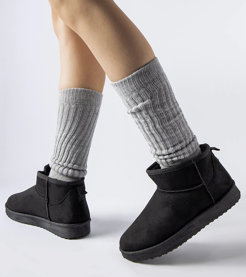 Bocanci scurți negri căptușiți Guglielma