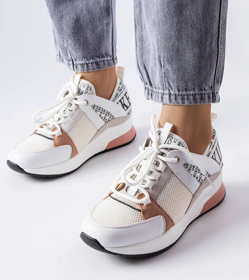 Adidași Vinceza albi și roz