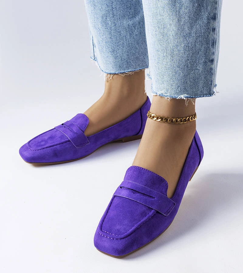 Mocasini mov din piele ecologică Meilleur