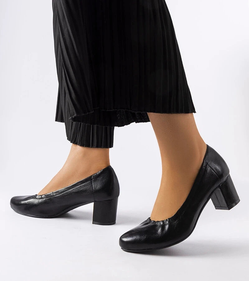 Pantofi stiletto negri Ploufe