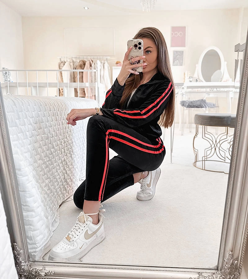 Mandis set cu dungi portocalii