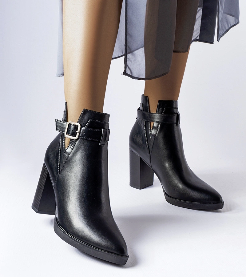 Cizme stiletto negre Whitman