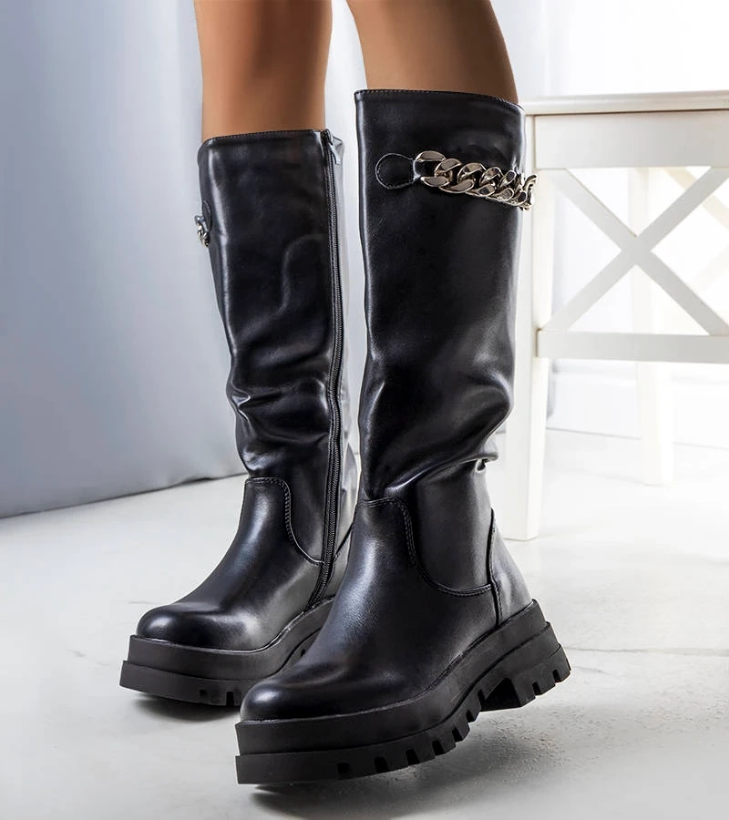 Cizme izolate Galina negre