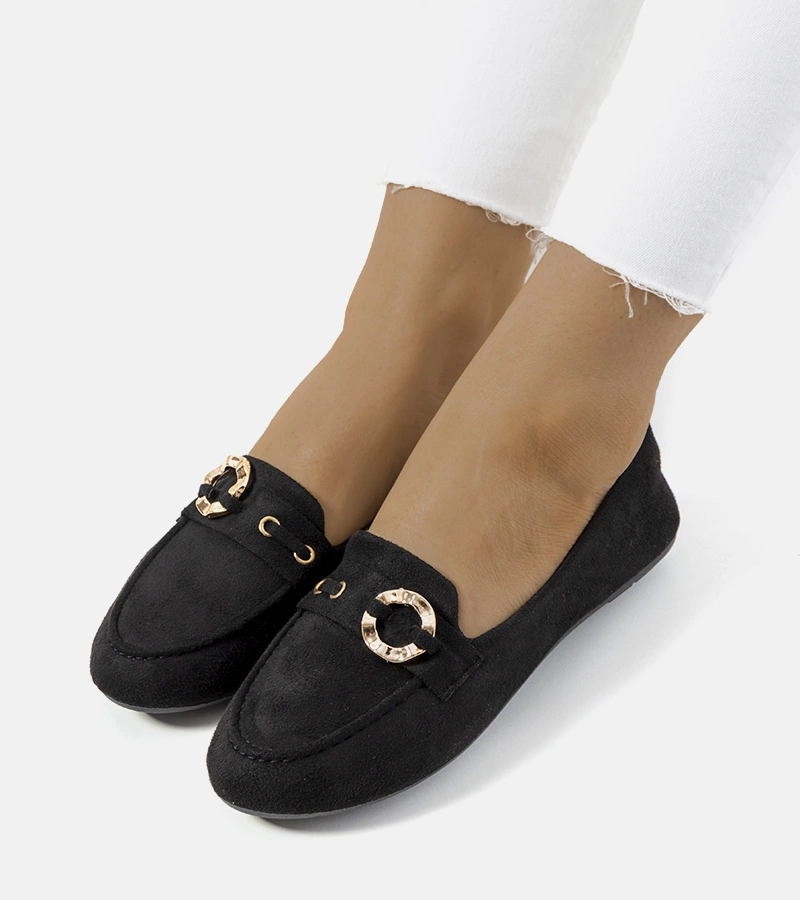 Mocasini negri pentru femei Leila