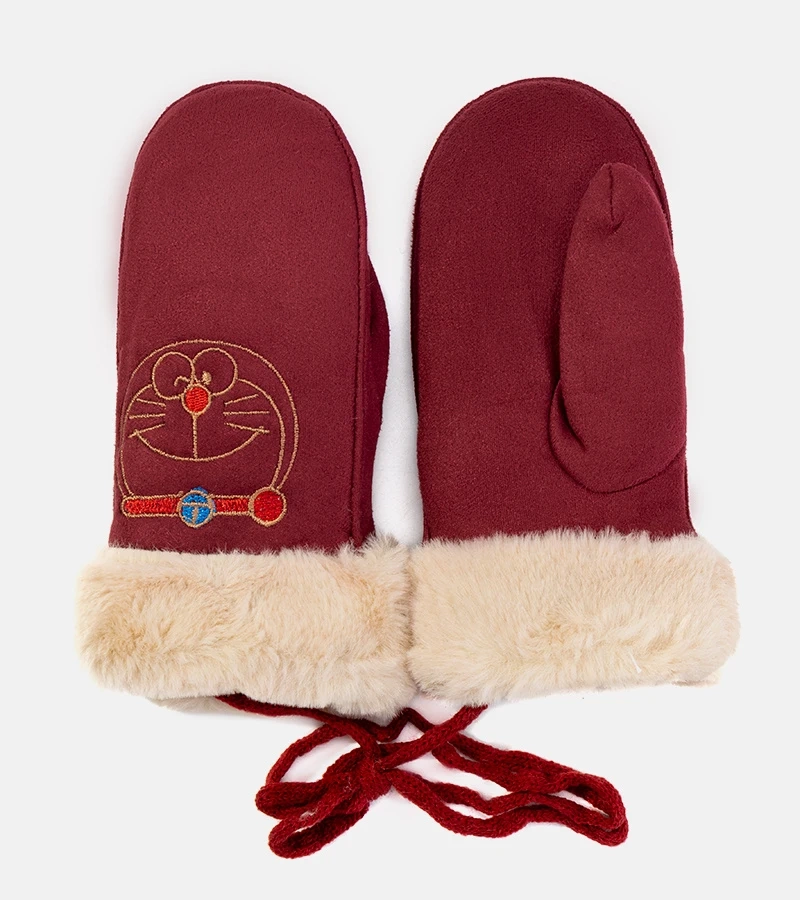 Mănuși maro pentru copii Kitty