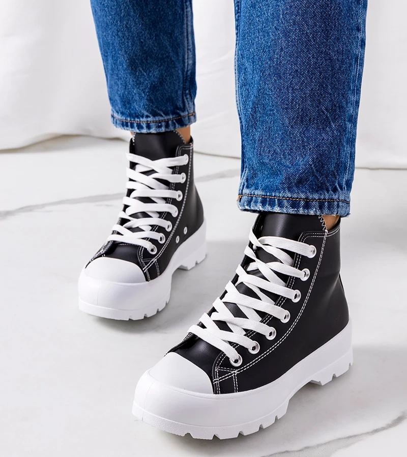 Pantofi cu platformă Curley negri