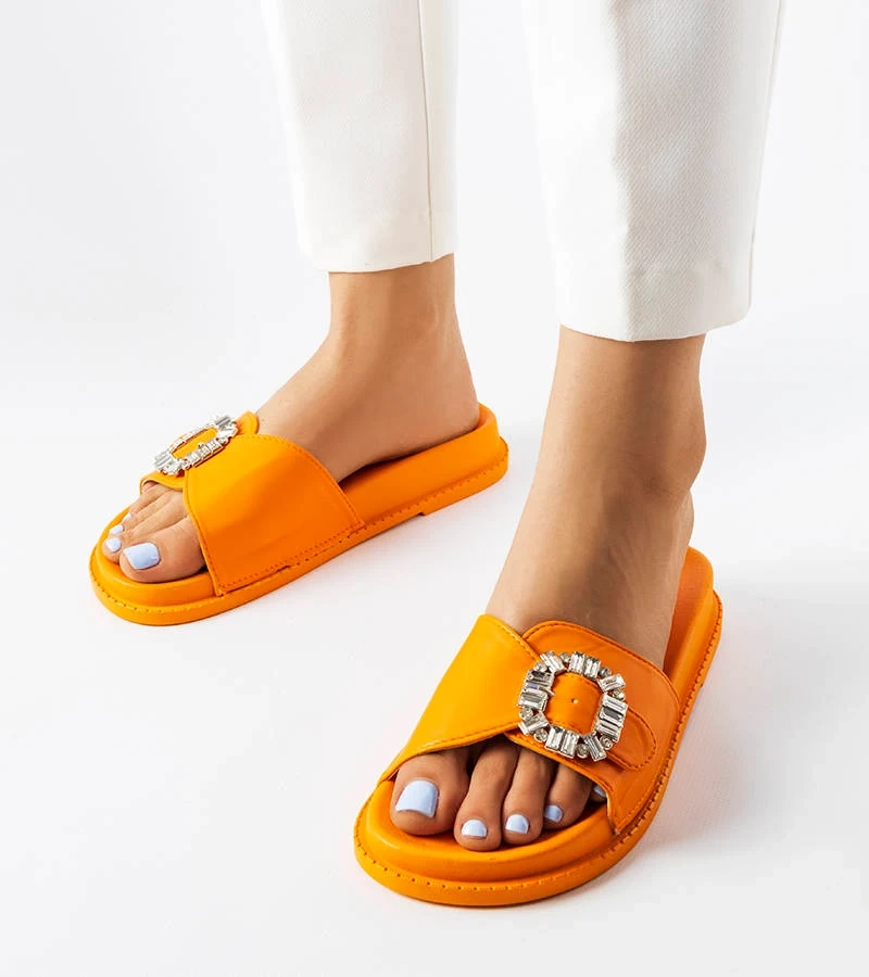 Flip-flops portocalii înfrumusețați cu zirconii Griegsvei