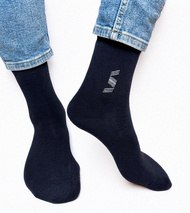 Șosete călduroase alb-negru Sella