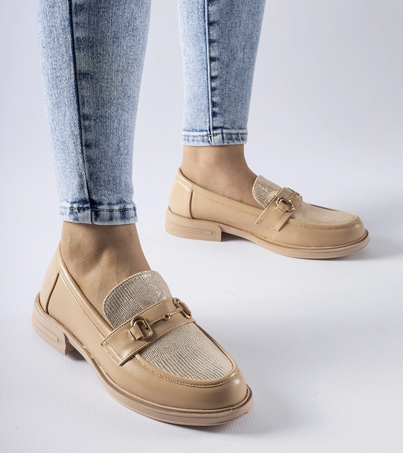 Mocasini bej cu cataramă Gennaro