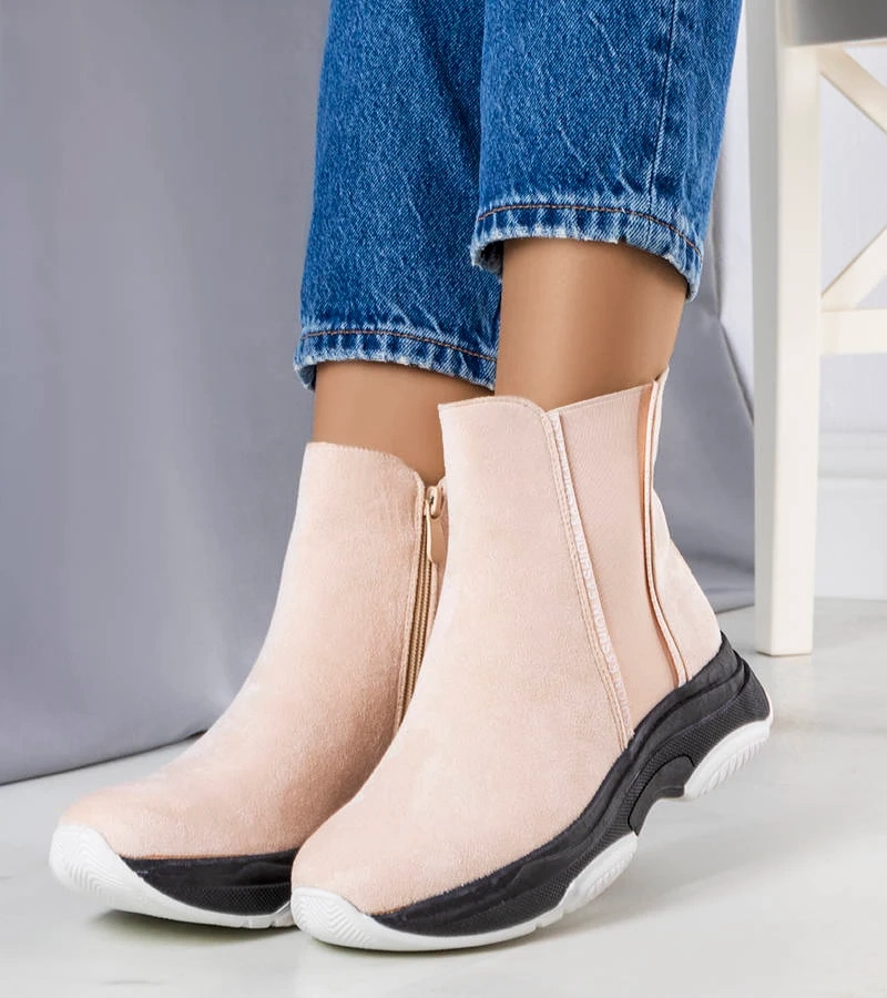 Cizme Roussy bej izolate Roussy