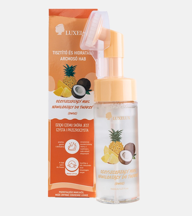 Spumă de față fructată de curățare și hidratare Luxelux 150 ml