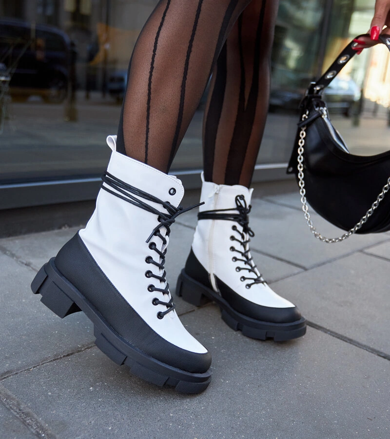 Cizme de lucru căptușite alb-negru Apodaca