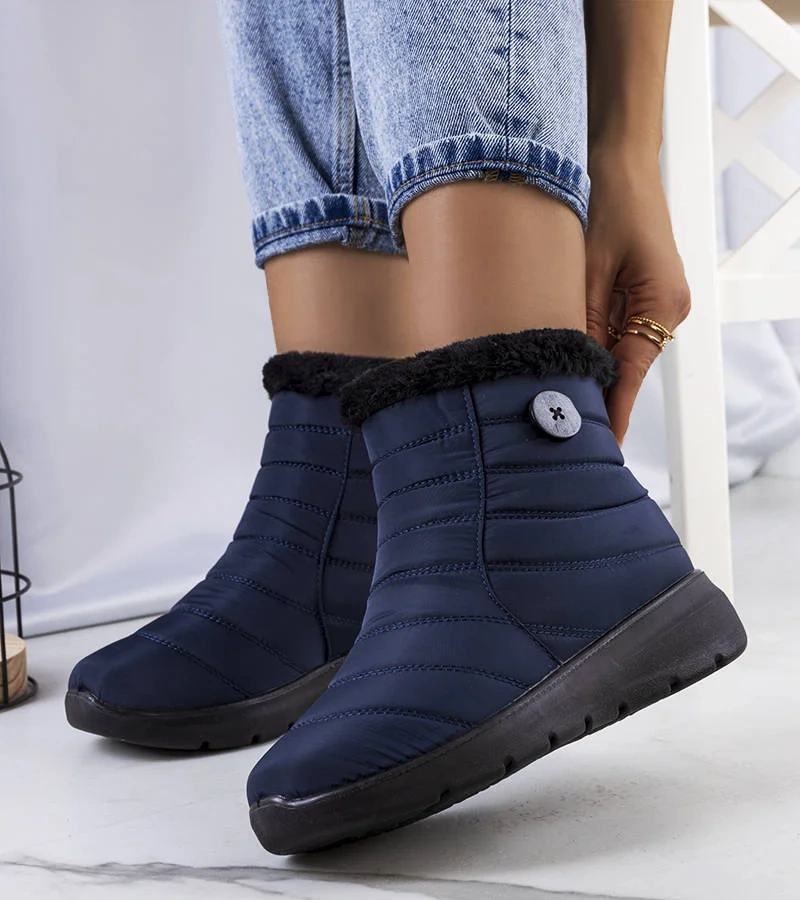 Cizme de zăpadă matlasate albastru marin Reign