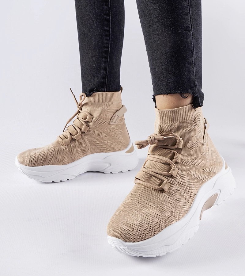 Sneakers înalți maro Vigatto