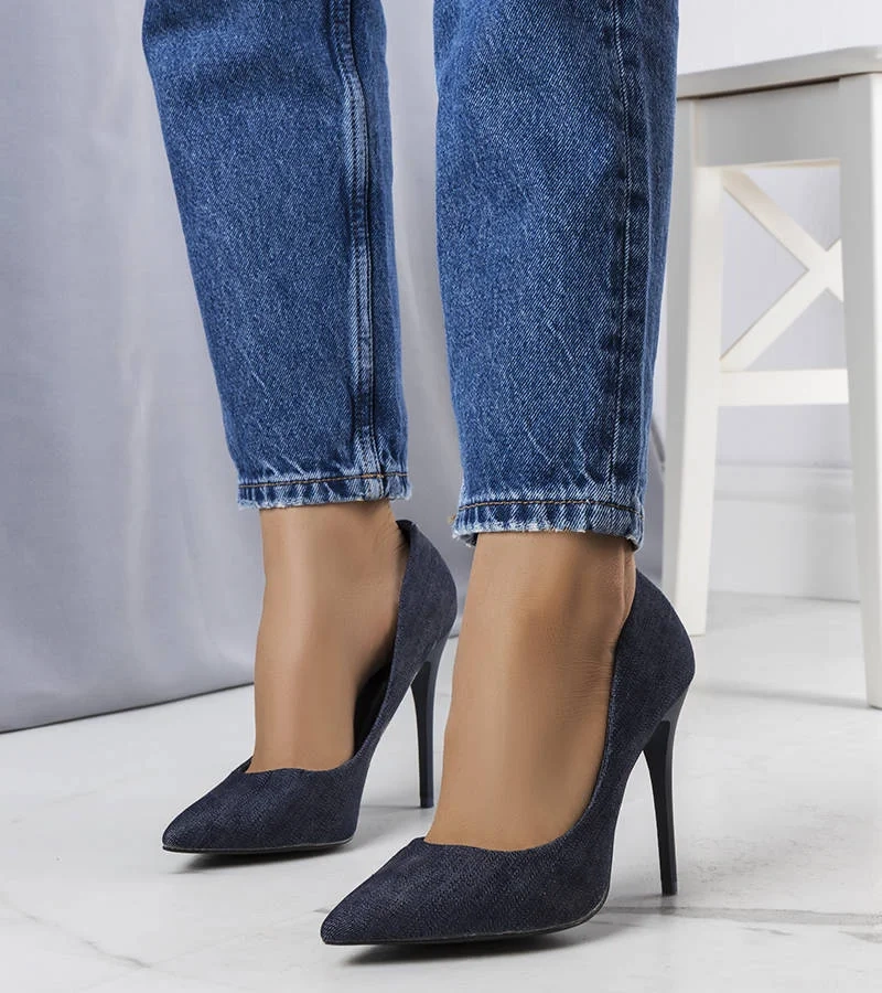 Pantofi stiletto Imard albastru marin