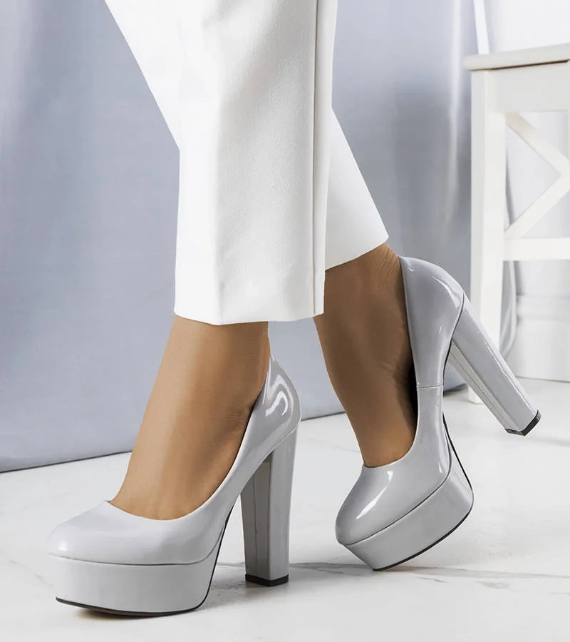 Pantofi cu toc înalt Kari gri