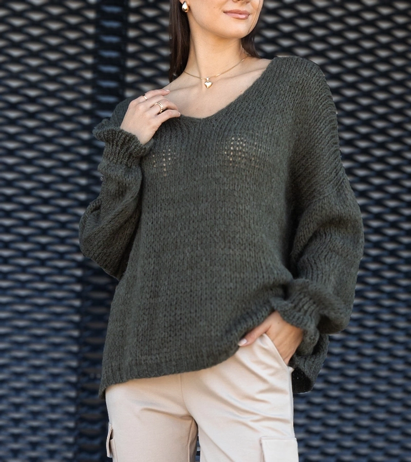 Zarafa verde cu decolteu în V Gista.