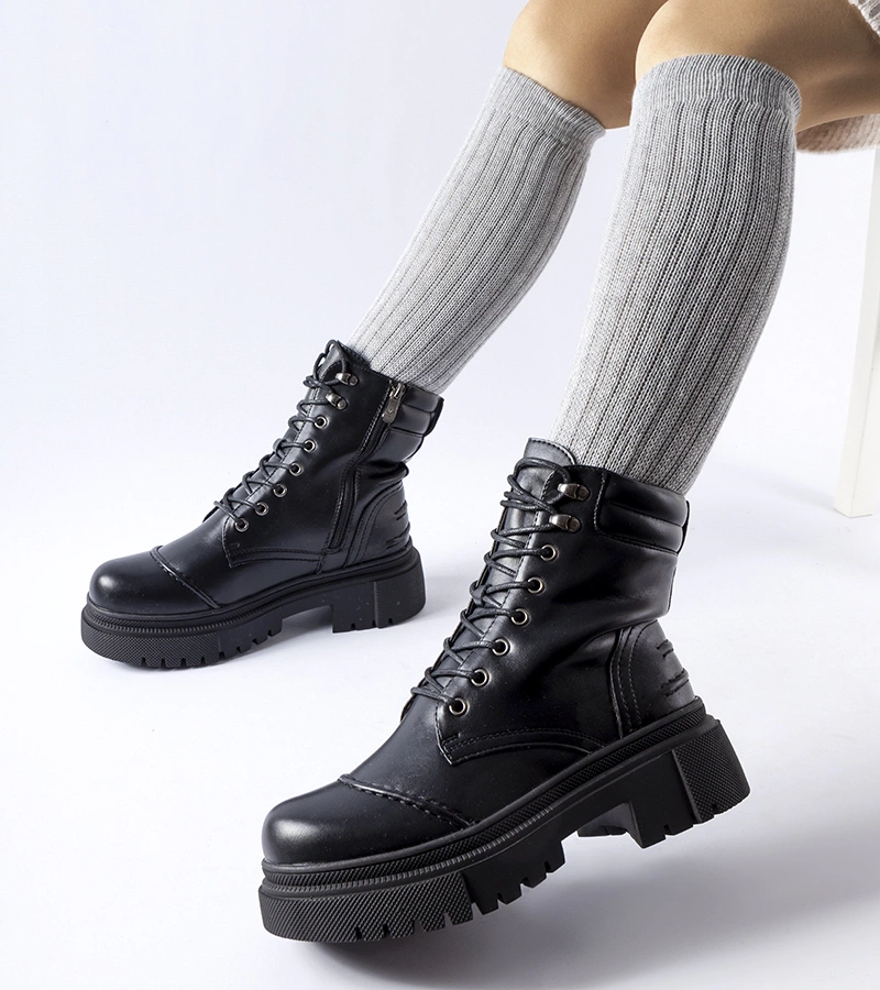 Cizme negre căptușite Paimboeuf