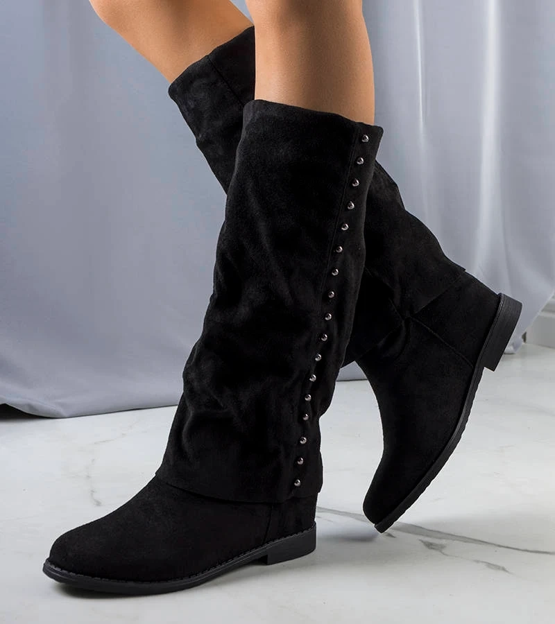 Cizme negre cu platformă Balbin