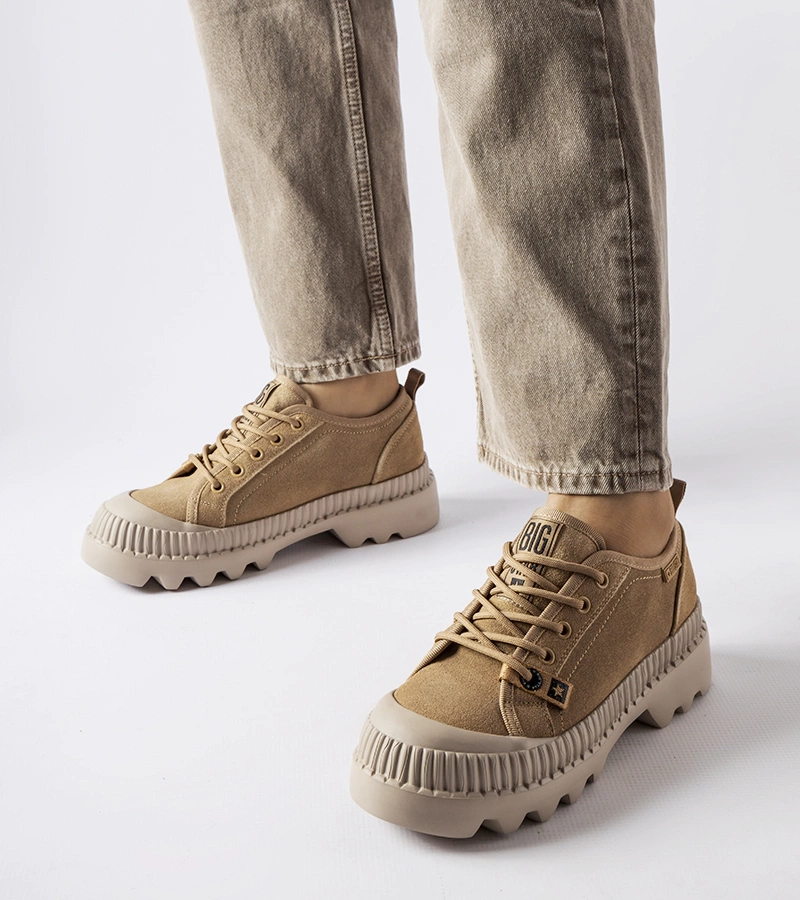 Tenisii din piele bej Big Star KK274511