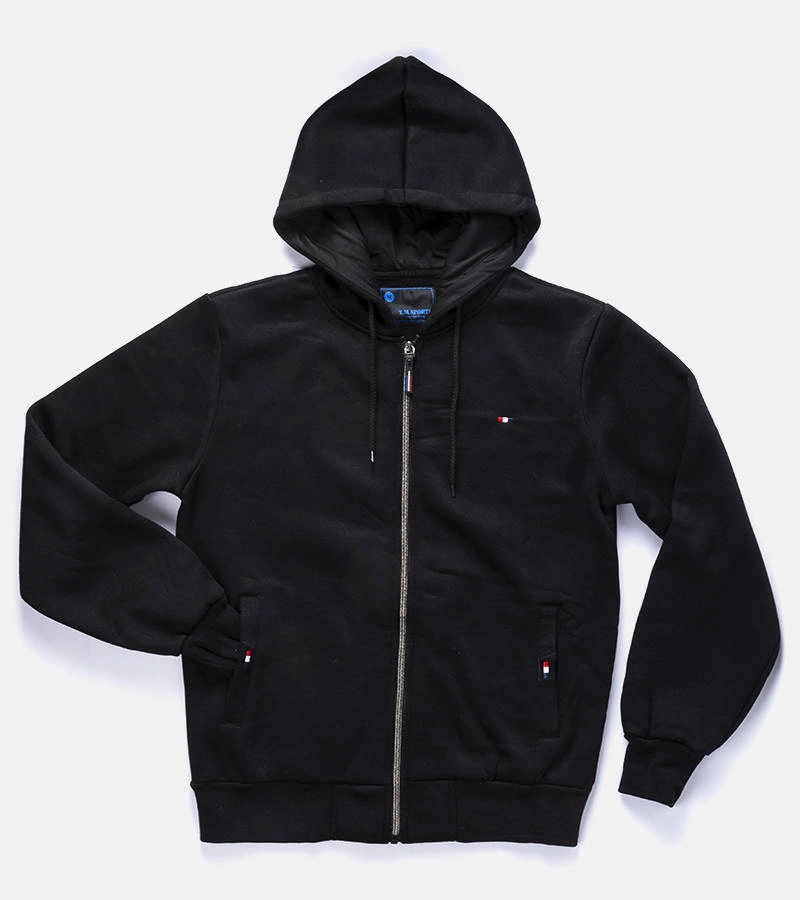 Hanorac cu glugă Guerin negru pentru bărbați