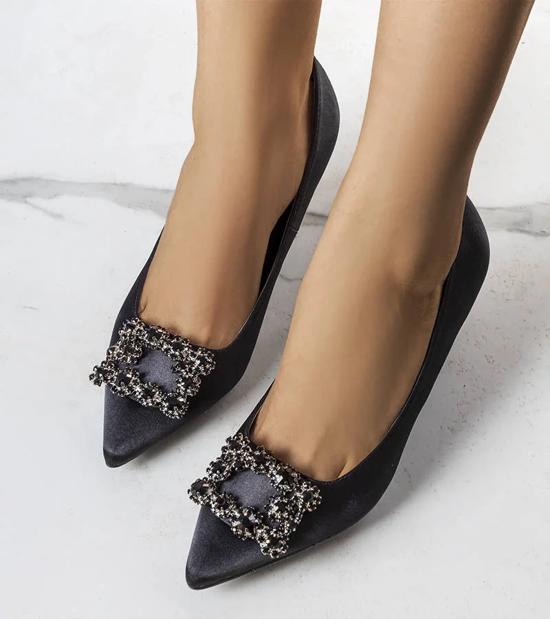 Pantofi stiletto negri Lukis
