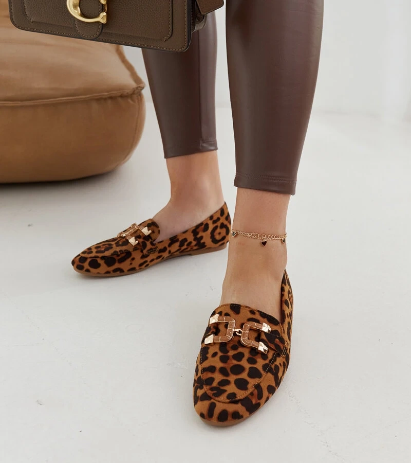 Mocasini cu panteră și clema Comerio