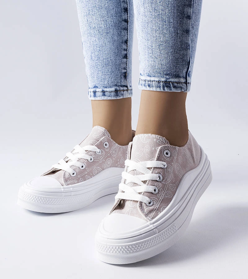 Pantofi sport cu platformă gri de Bélair