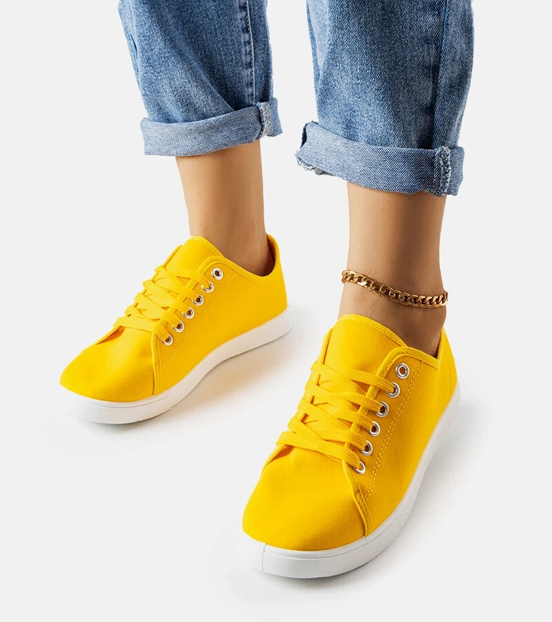 Pantofi de sport din material textil de culoare galbenă Nampa