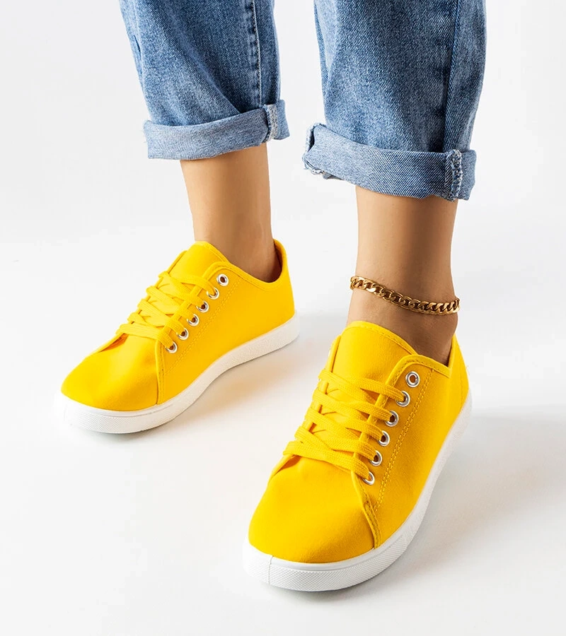 Pantofi de sport din material textil galben Sutri