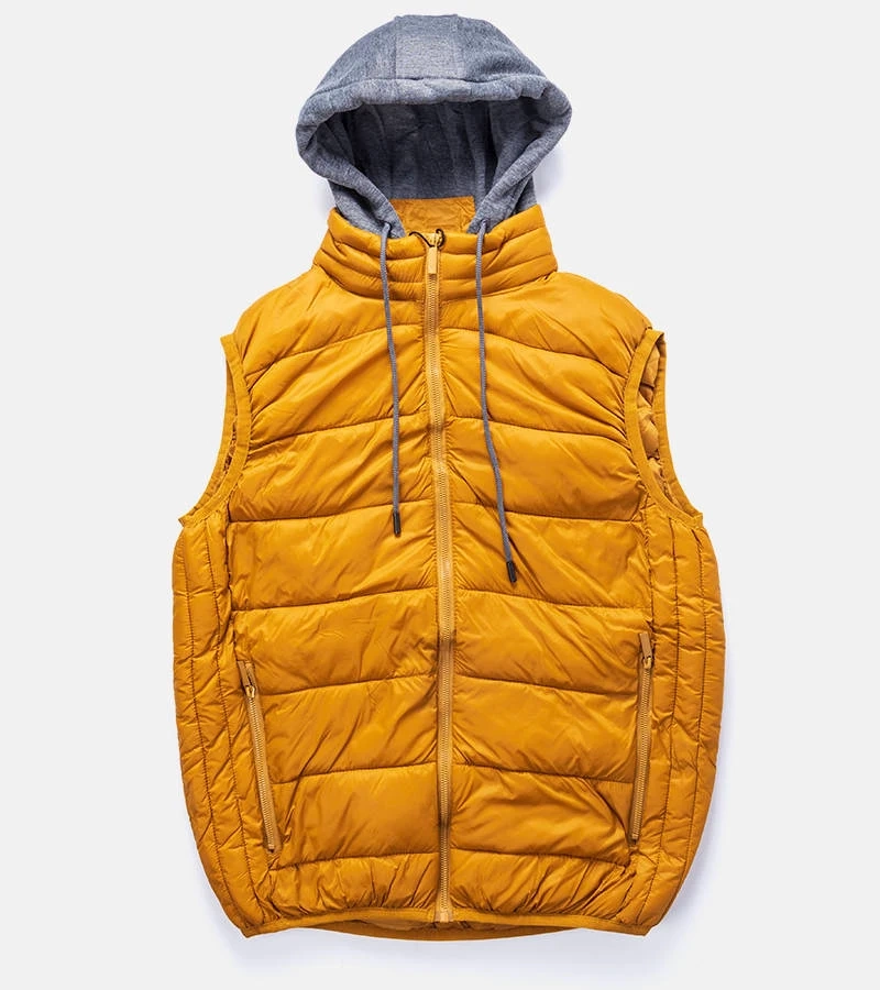 Vesta galbenă pentru bărbați cu glugă de trening Avar