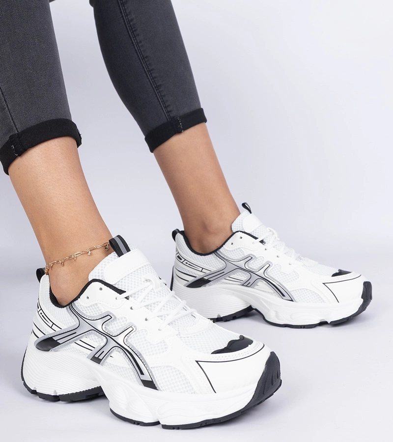 Adidași negri de damă cu talpă masivă Enos