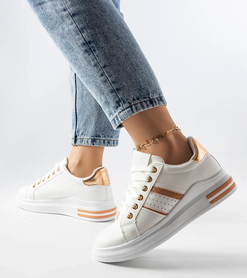 Adidași cu platformă albă de Lanoie