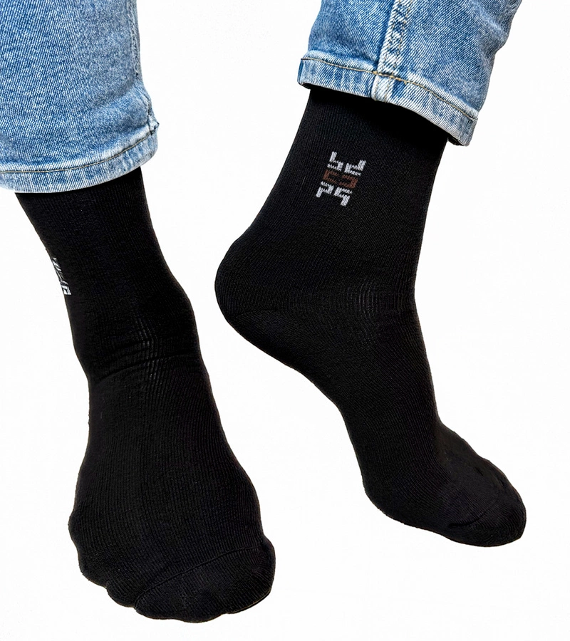 Șosete călduroase alb-negru Sella