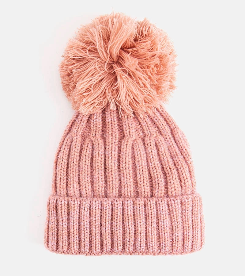 Căciulă roz cu pompon Karloti