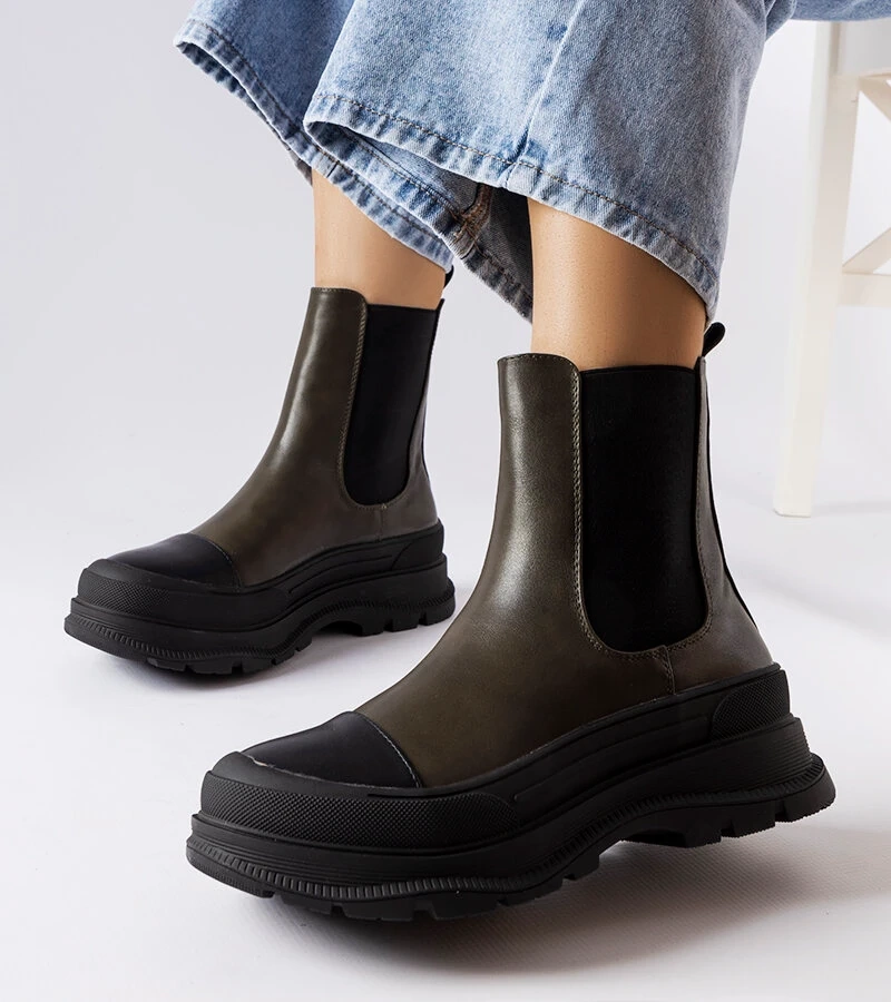 Cizme cu platformă Bellucci verzi