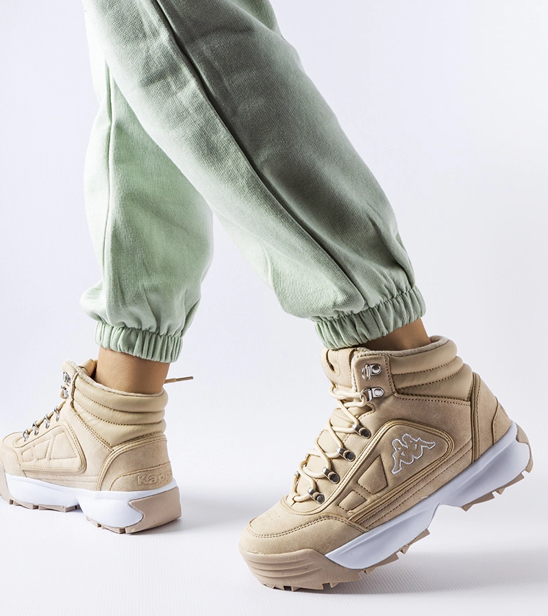 Cizme înalte călduroase Kappa 242968 Shivoo de culoare bej