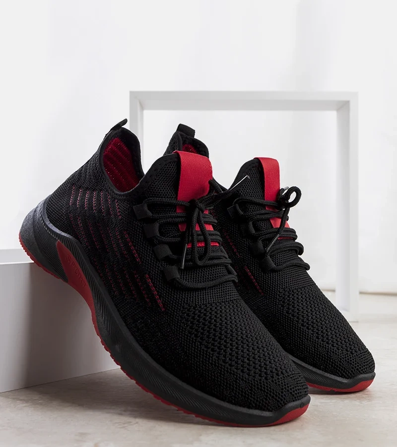 Brownle adidași sport negru și roșu