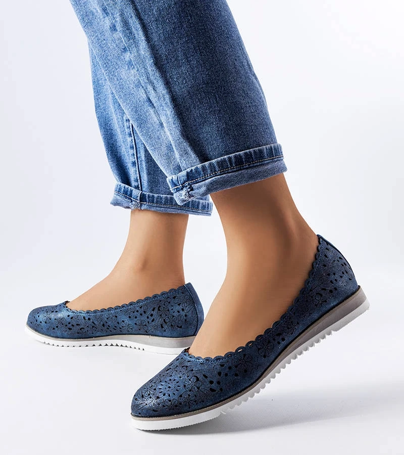 Findley - balerini bleumarin traforați