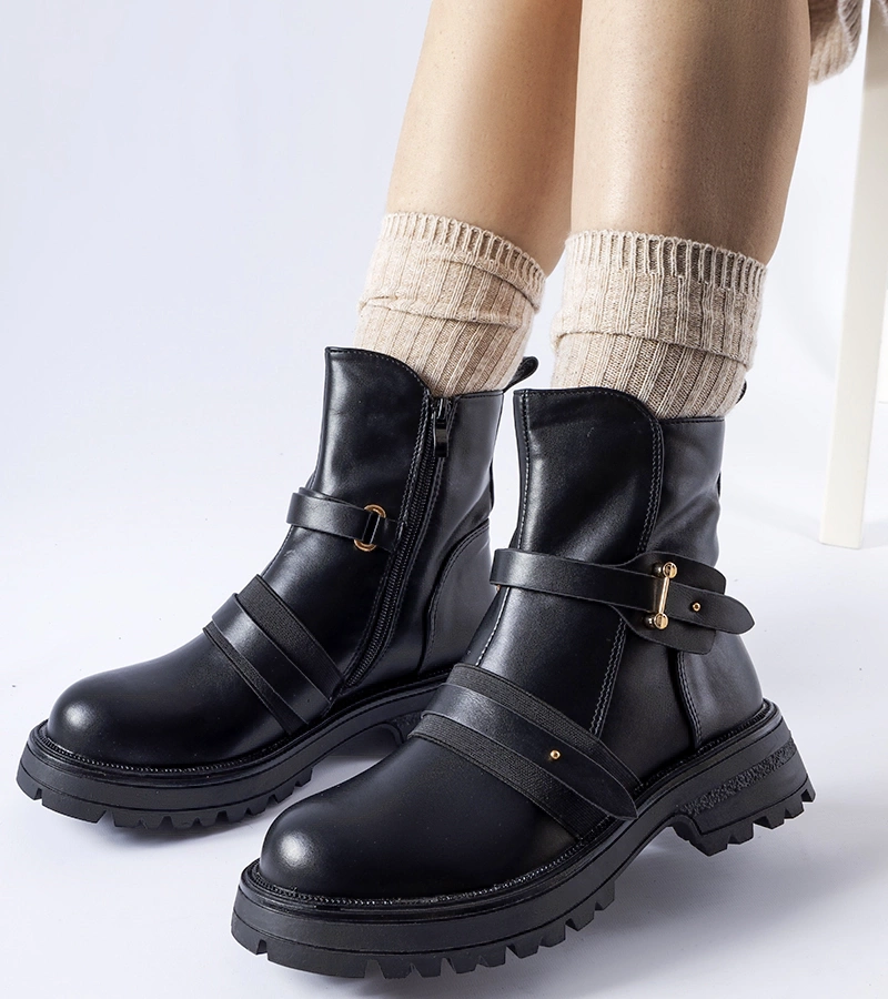 Botine negre călduroase Laderoute