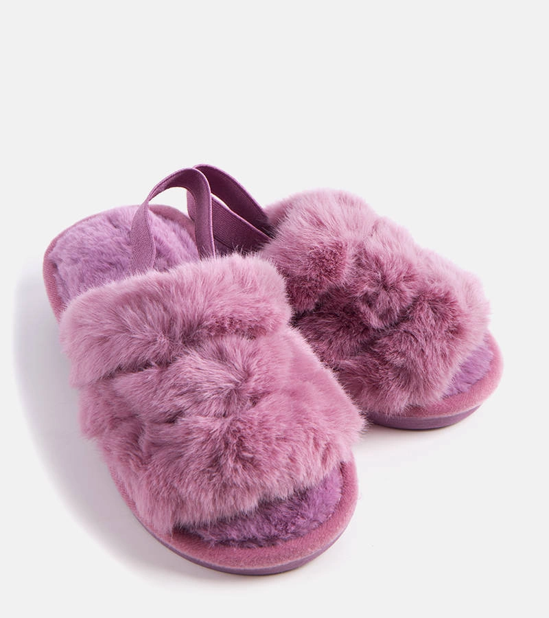 Papuci cu bandă elastică Leilany violet