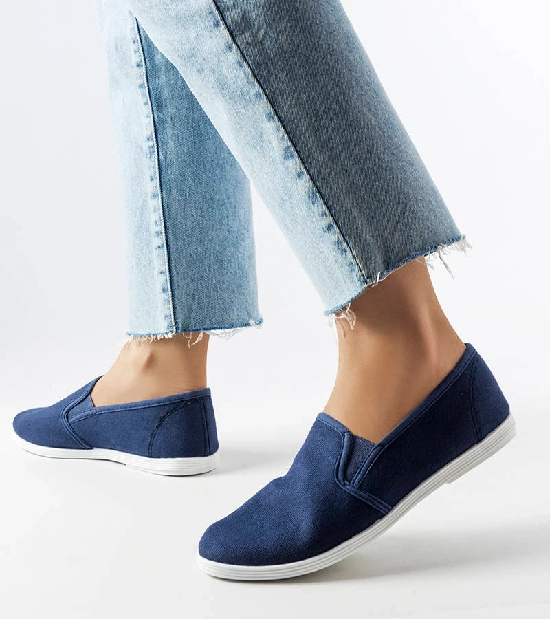 Pantofi de sport din material textil albastru marin Quincy